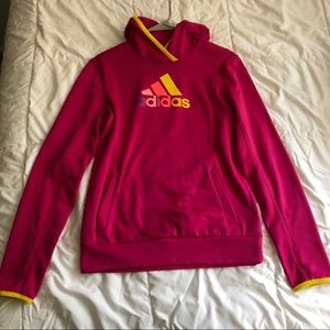 Adidas hot pink sweater hoodie